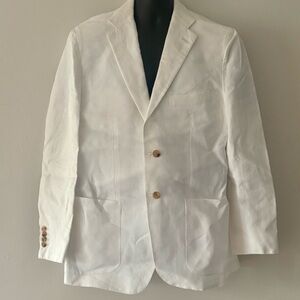 Kiton White Linen Blazer